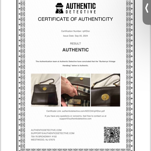 Burberrys brown leather handbag EUC with COA - Picture 3 of 16